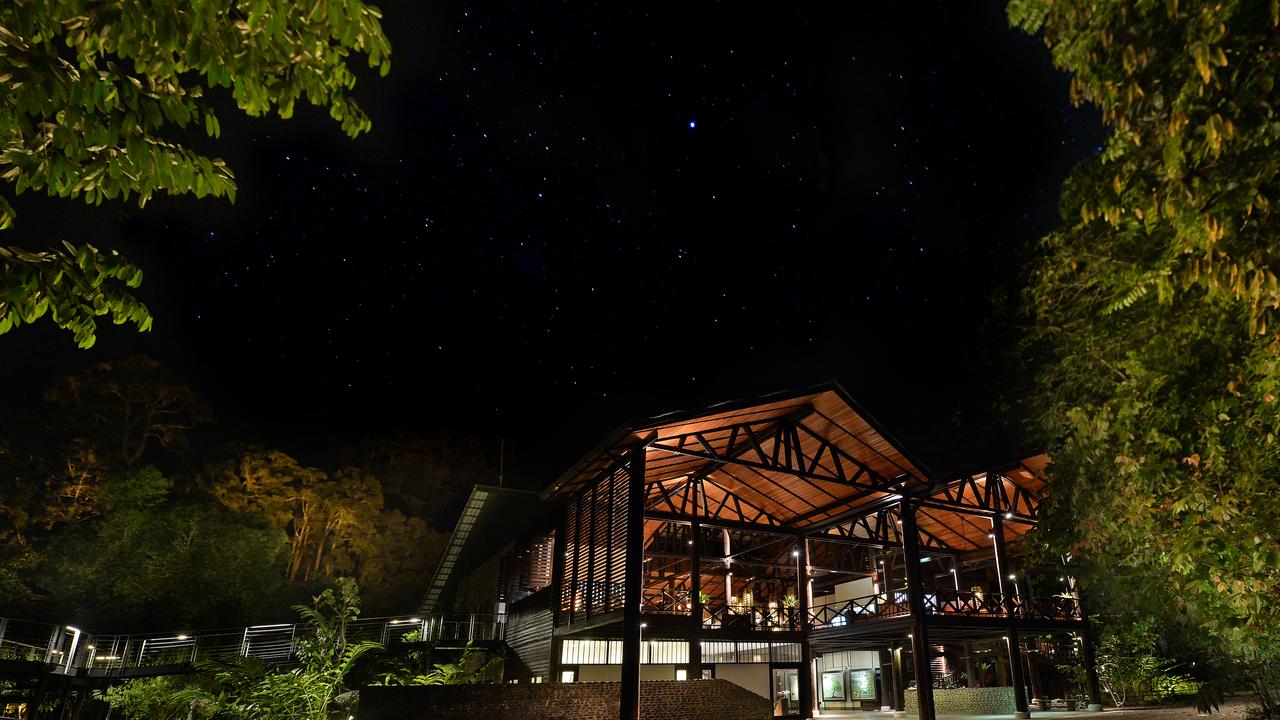 Front of Borneo Rainforest Lodge
