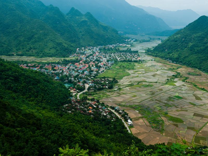 Mai Chau mountains and valley