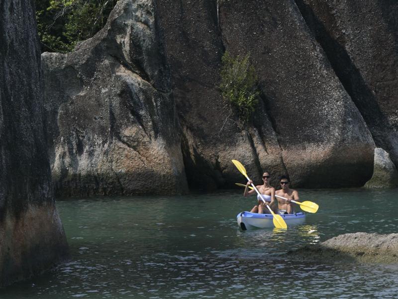 Couple kayaking at Pangkor Laut Resort