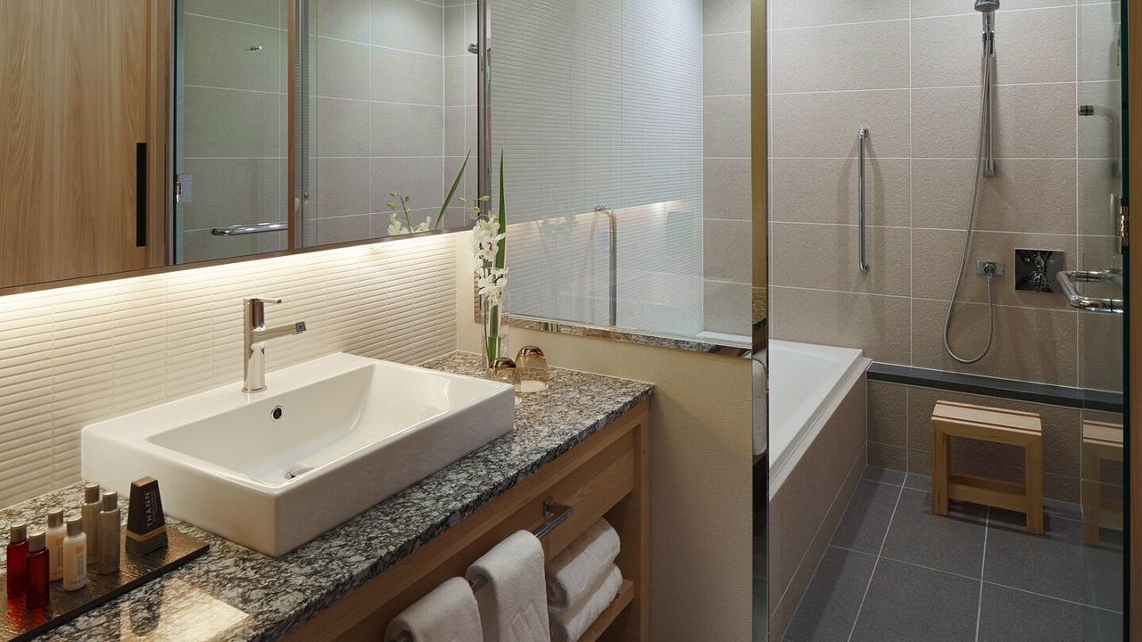 Bathroom with modern amenities