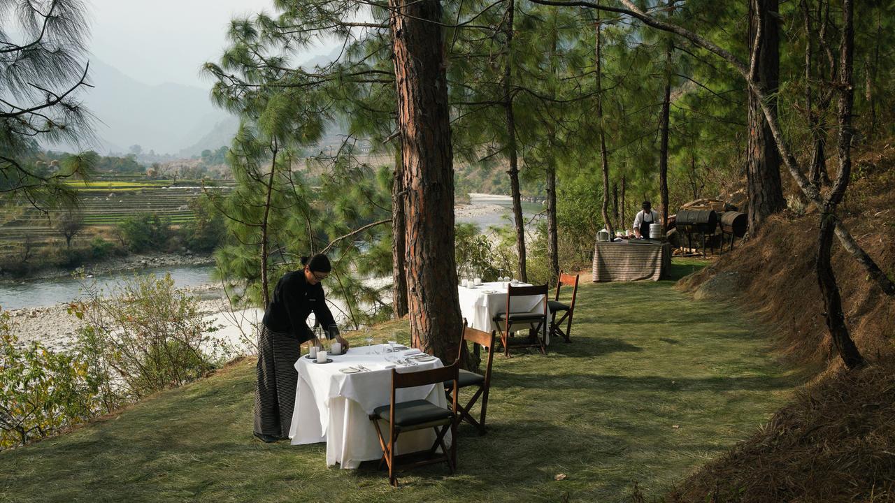 Riverside BBQ at Amankora Punakha