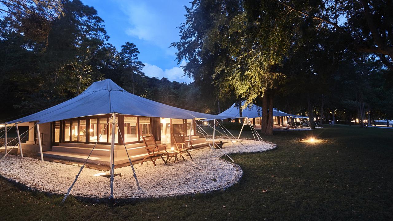 Luxury tents at Amanwana, Moyo Island