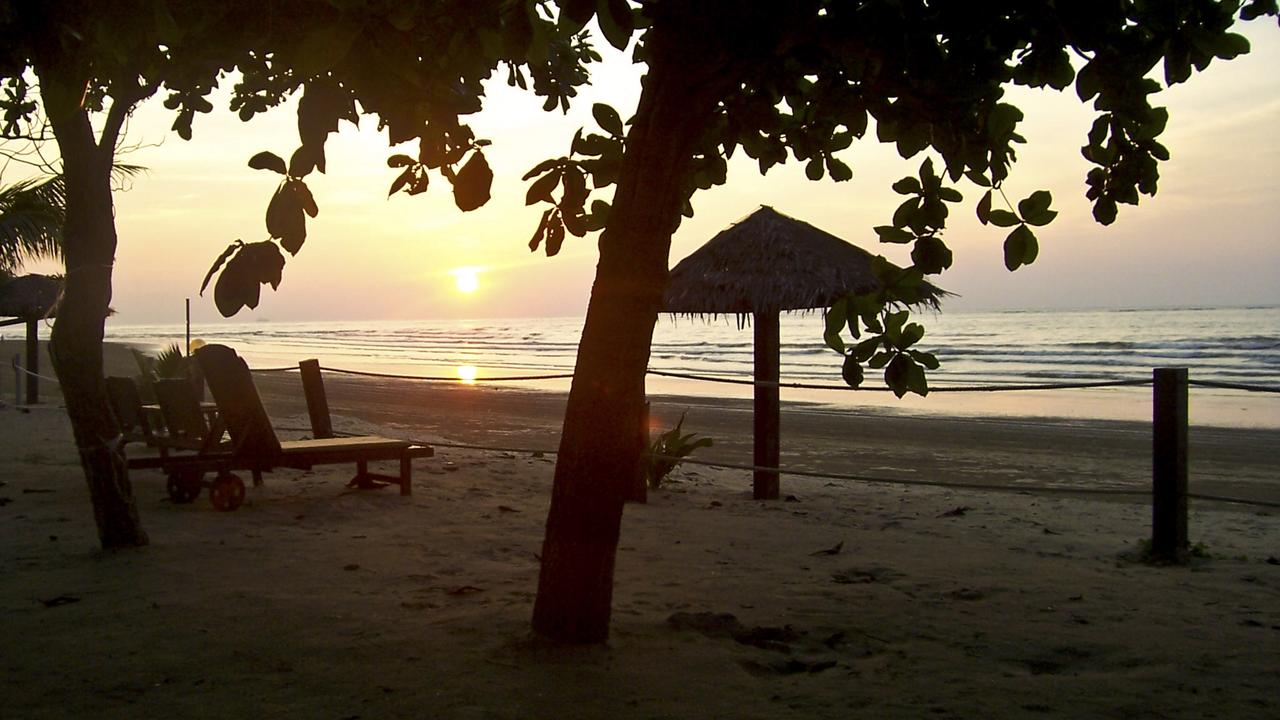 Borneo beach at sunset