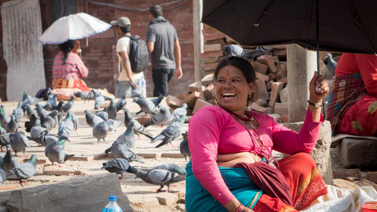 Lady at market in Patan