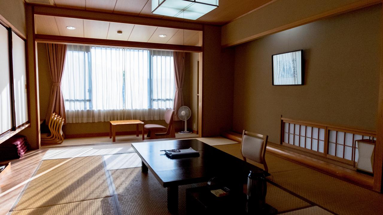 Spacious room with tatami mats
