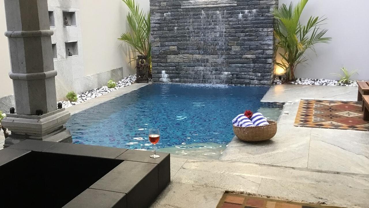 Private plunge pool in cottage