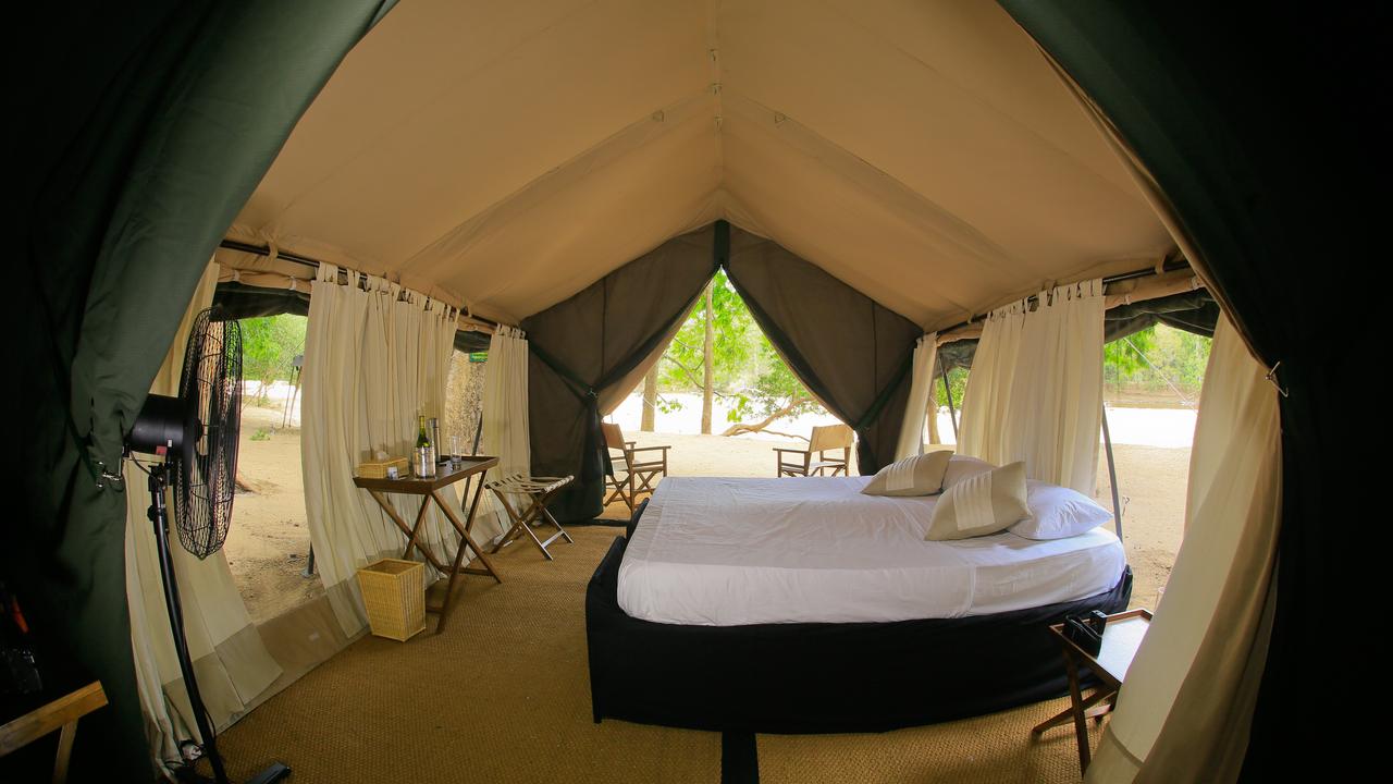 Classic safari tent bedroom