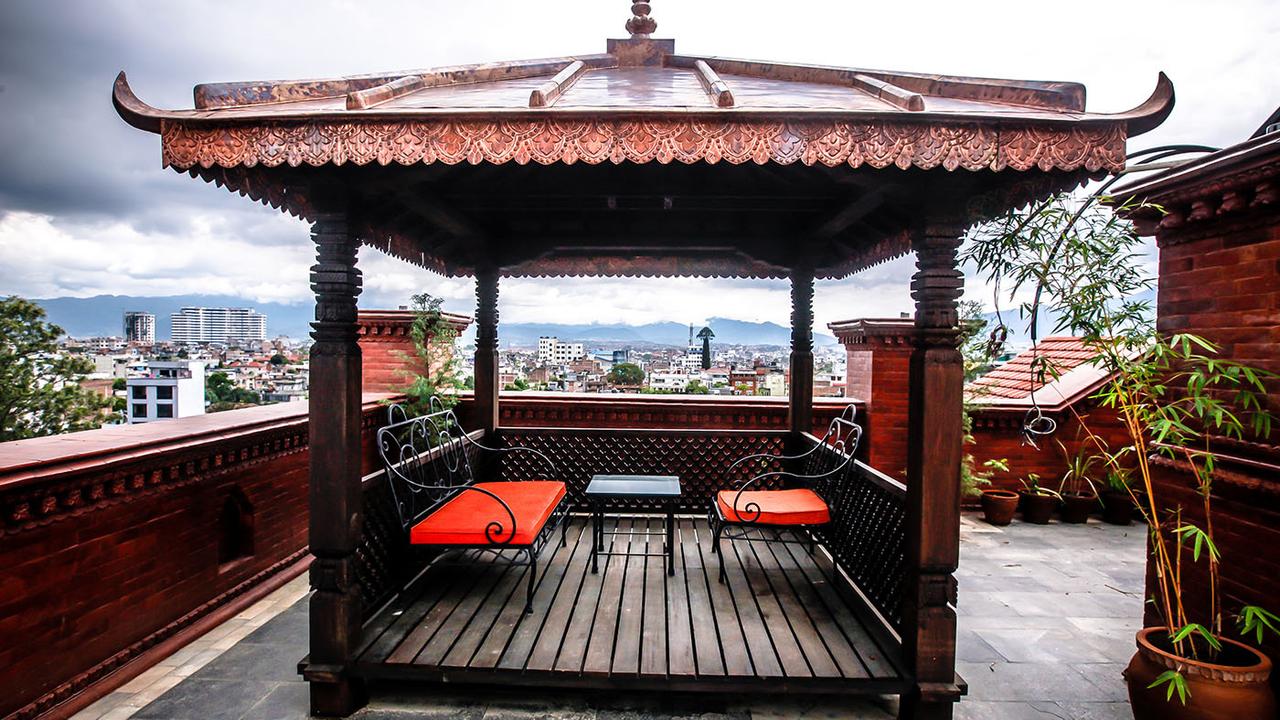 Roof terrace overlooking Kathmandu