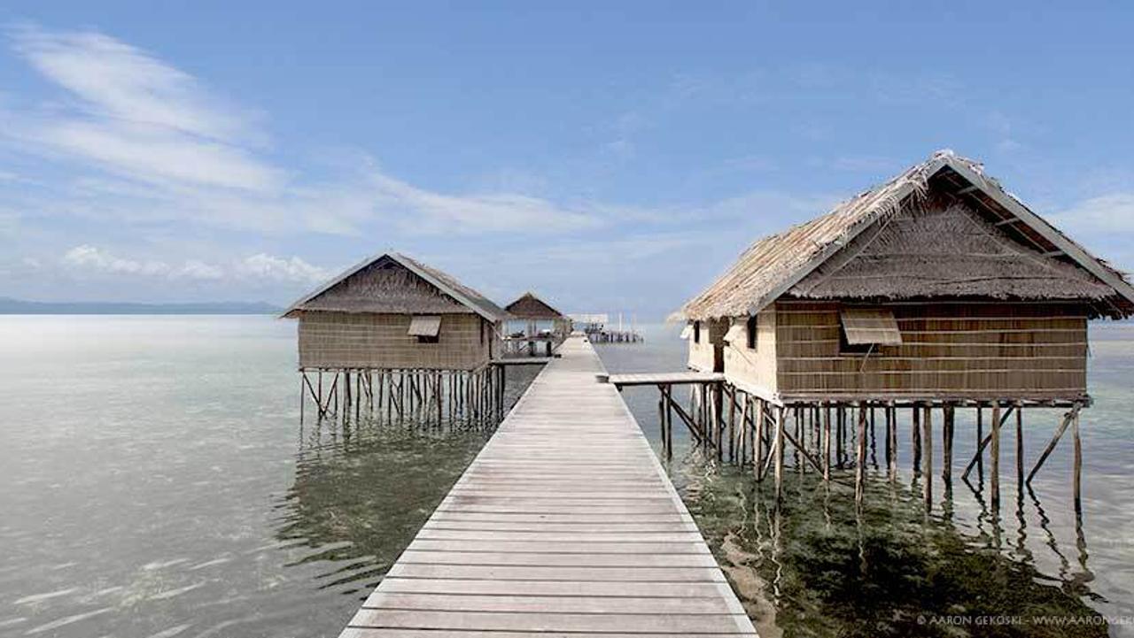 Cottages over the water at Kri Eco Resort