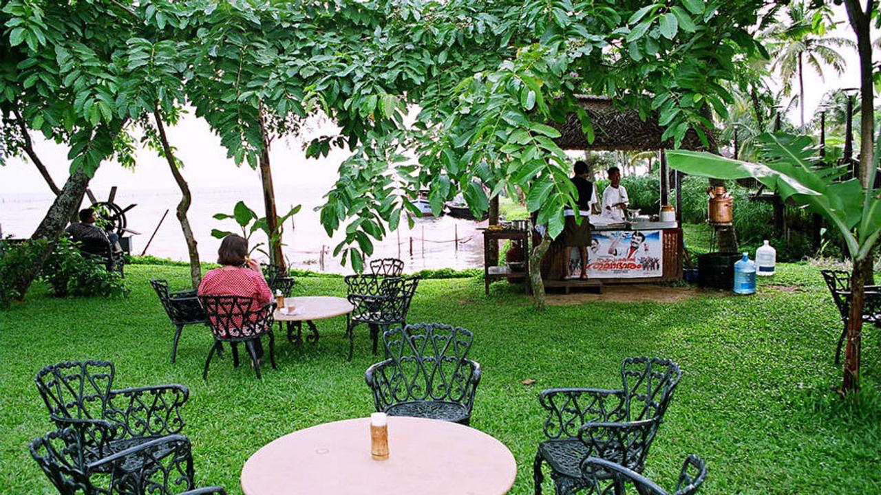 Garden seating at Kumarakom Lake Resort