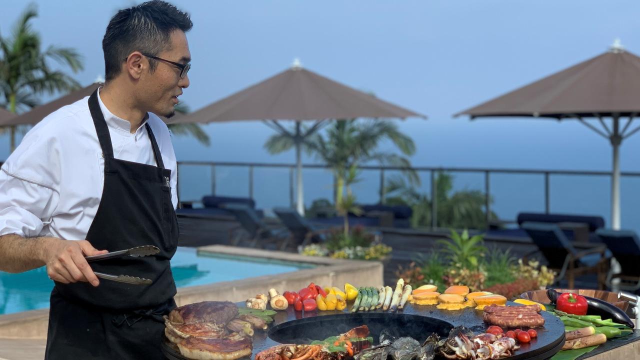 Chef with BBQ at Sankara Hotel & Spa