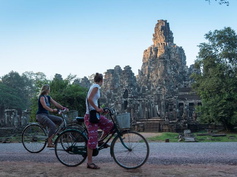 Angkor temples cycling