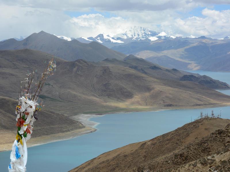 Tibet landscape mountain and river