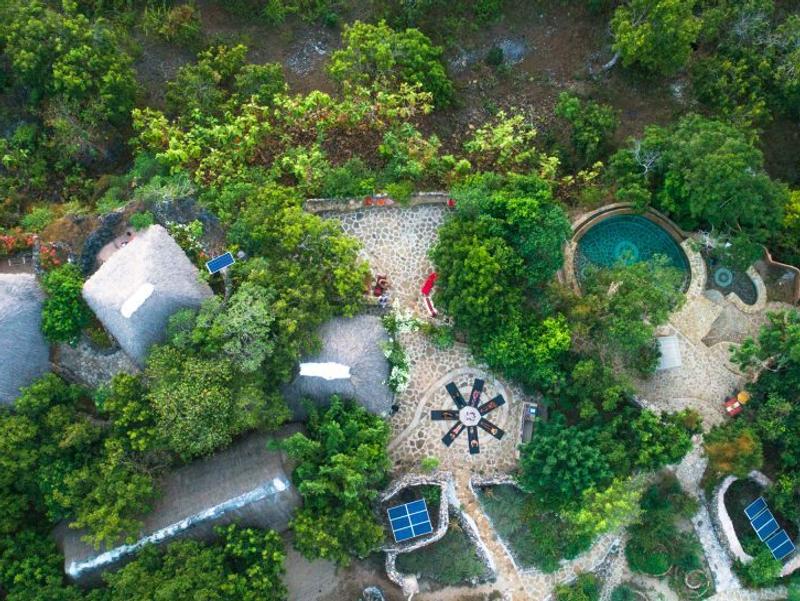 Aerial view of Utopia Surf & Yoga Eco-lodge