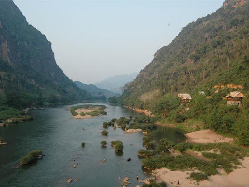 View downriver at Nong Kiau Riverside