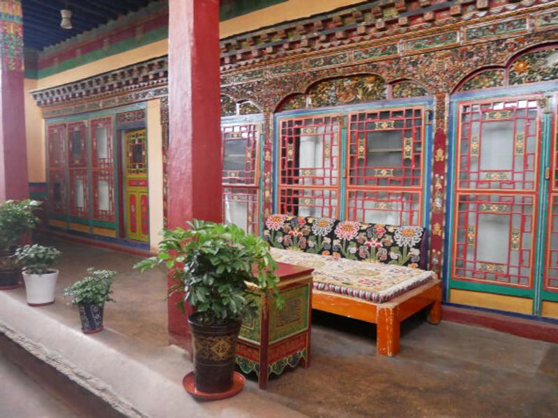 Colourful decor at Yabshi Phunkhang